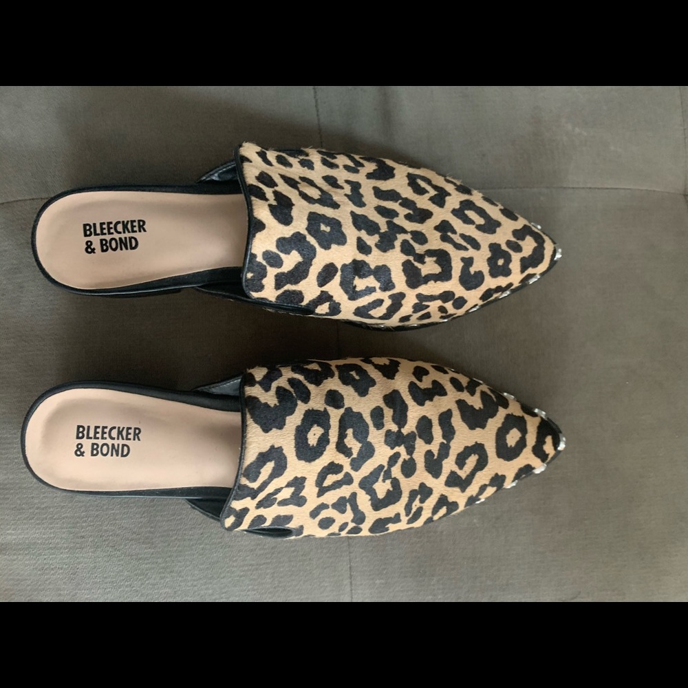 Bleecker and Bond Simone leopard Mule. Sz 11